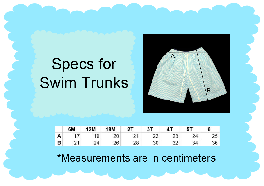 Blank Seersucker Swim Trunks